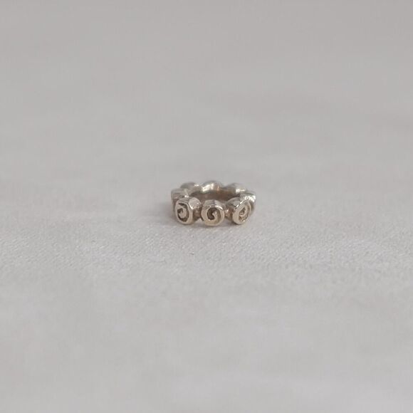 Pandora Roses Spacer Bead for Charm Bracelet 14k yellow gold Authentic Retired - Picture 4 of 7